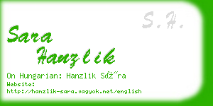 sara hanzlik business card